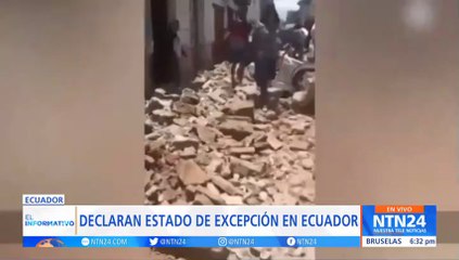 Presidente de Ecuador declaró el "estado de excepción sin restricción de derechos" tras sismo de magnitud 6,8