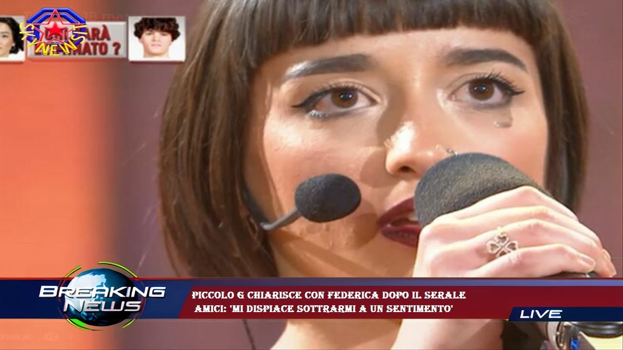 Piccolo G chiarisce con Federica dopo il Serale  Amici: 'Mi dispiace sottrarmi a un sentimento'