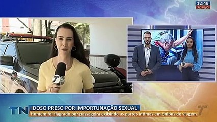 Idoso é preso por importunação sexual em ônibus