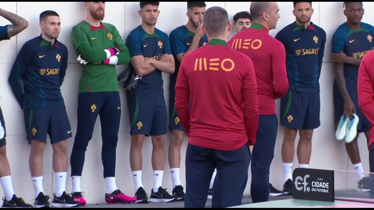 Primer entrenamiento de Roberto Martínez con Portugal