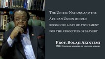 The United Nations and the African Union should recognise a day of atonement for the atrocities of slavery - Prof. Bolaji Akinyemi