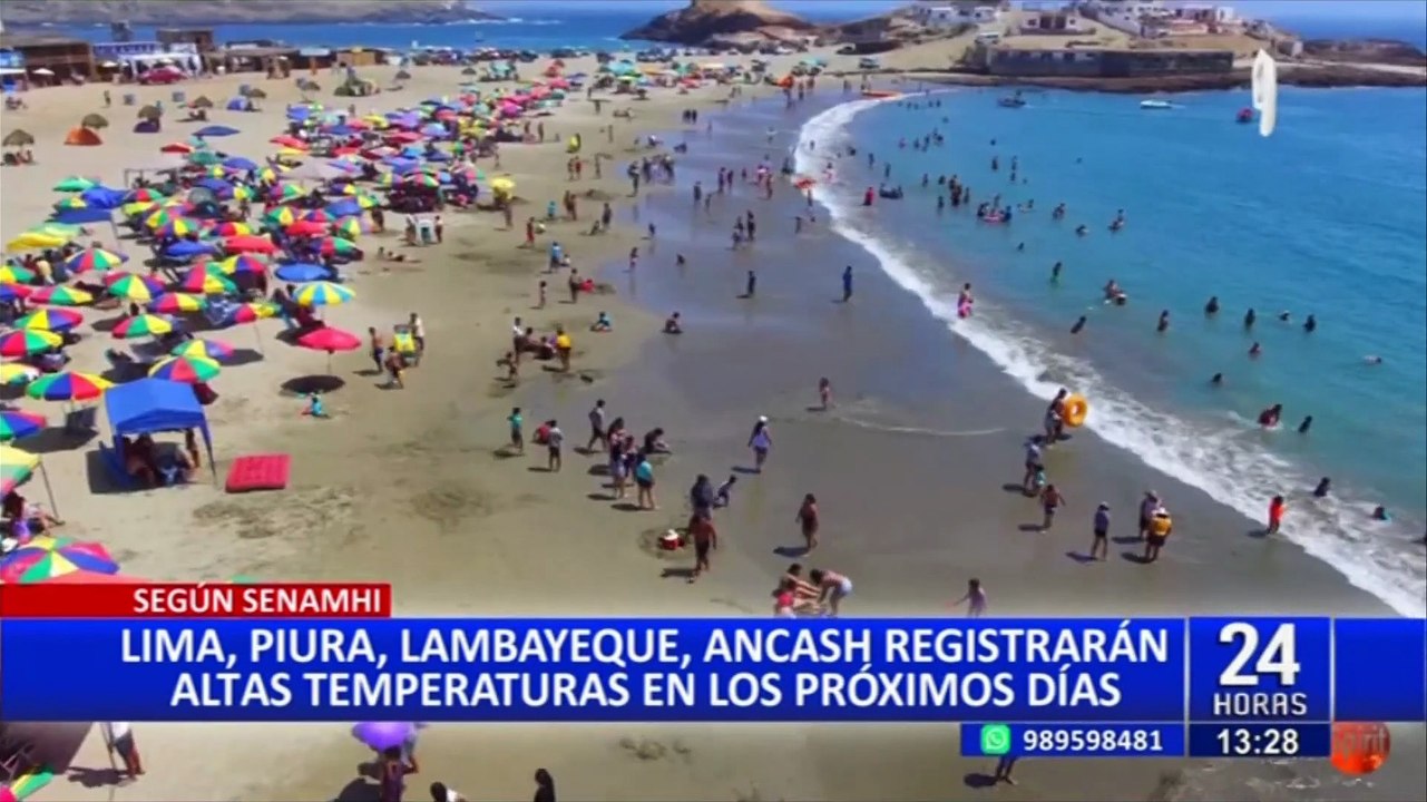 Senamhi: Lima, Piura, Lambayeque y Áncash registrarán altas temperaturas en los próximos días