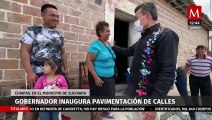 Gobernador de Chiapas inaugura pavimentación de calles en Suchiapa