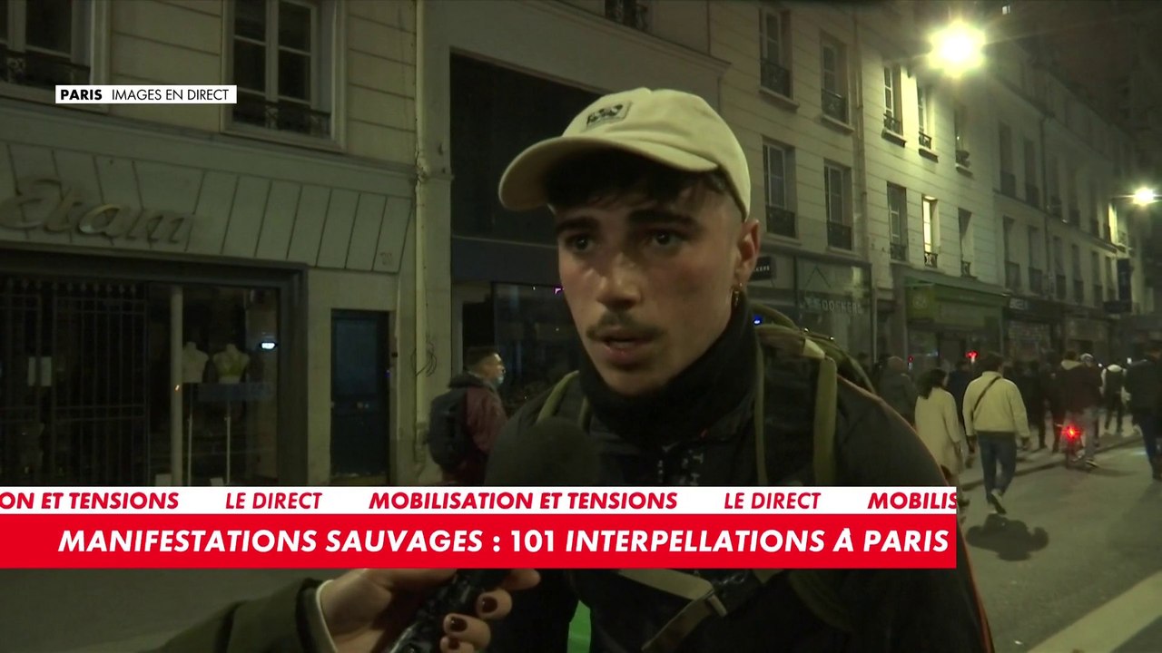 Un manifestant s'exprime dans les rues de Paris : «Nous les jeunes, on est obligé d'en arriver là pour se faire entendre»