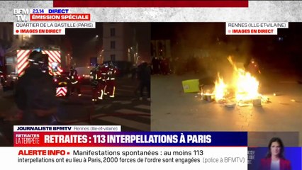 Rennes: les manifestants sont de retour place Sainte-Anne