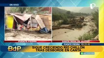 Comas: casas colapsan ante crecida del caudal del río Chillón