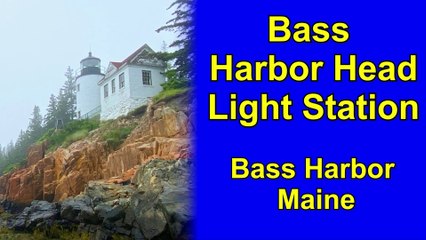 Bass Harbor Head Lighthouse at Bass Harbor Maine - USA - in 4K
