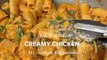 Quick, easy healthy low calorie, high protein dinner recipes perfect for weight loss - creamy chicken pasta #easycreamypasta #pastarecipe #highproteindinner #FoodTok #creamypasta #weightlossrecipes #healthyrecipes
