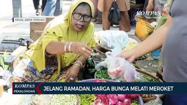 Harga Bunga Melati dan Mawar di Pasar Pagi Kota Tegal Naik Tajam