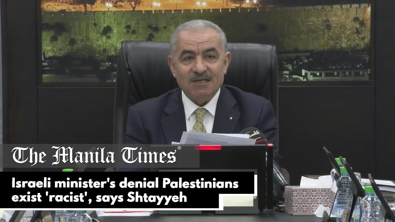 Israeli minister's denial Palestinians exist 'racist', says Shtayyeh