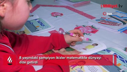 8 yaşındaki ikizlerin müthiş başarısı! 9 sorunun tamamını doğru cevapladı