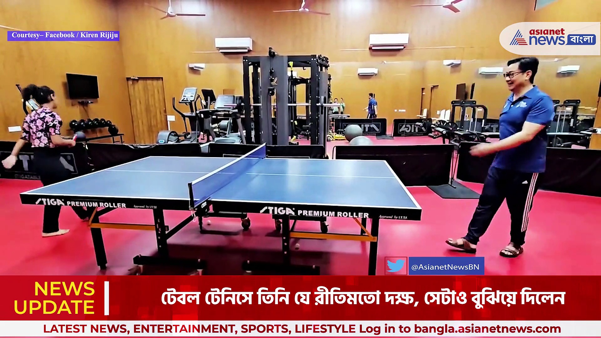 জাতীয় মহিলা টেবল টেনিস চ্যাম্পিয়ন শ্রীজা আকুলার সঙ্গে, টেবল টেনিসের টক্কর কিরেন রিজিজুর