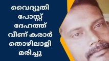 ജോലിക്കിടെ ദുരന്തം; പോസ്റ്റ് ദേഹത്ത് വീണ് കരാർ തൊഴിലാളി മരിച്ചു