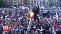 López Obrador condena quema de la figura de la ministra Norma Piña en Zócalo