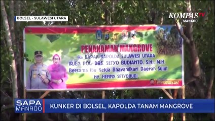 Lestarikan Lingkungan Kapolda Sulut Tanam bibit Mangrove