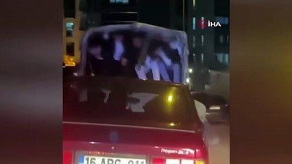 Bursa’da tehlikeli yolculuk! O anlar kamerada