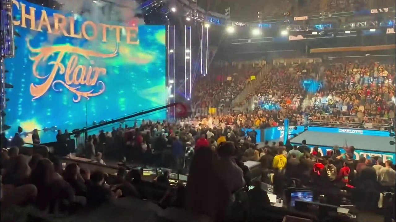 Charlotte Flair dancing during Smackdown Commercial Break!!