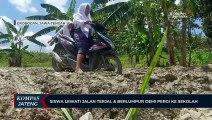 Siswa di Grobogan Lewati Jalan Terjal dan Berlumpur Demi Pergi ke Sekolah