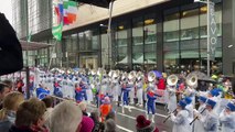 Florida University Marching Gatir Band at The 51st annual #Limerick International Band Championship - today in a very wet Limerick city.