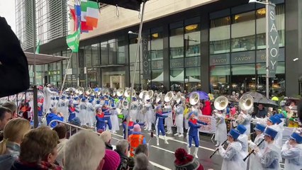 Florida University Marching Gatir Band at The 51st annual #Limerick International Band Championship - today in a very wet Limerick city.