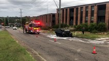 Firefighters extinguish car fire at Mayfield, Newcastle | Newcastle Herald | March 21, 2023