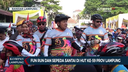 Antusias Masyarakat Ikuti Fun Run dan Sepeda Santai di HUT Ke-59 Provinsi Lampung!