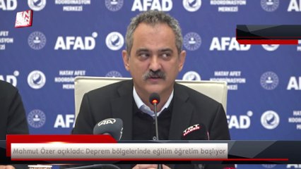 Mahmut Özer açıkladı: Deprem bölgelerinde eğitim öğretim başlıyor