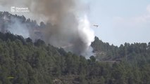 La previsión por fuertes vientos eleva la alerta al máximo en el incendio de Villanueva de Viver