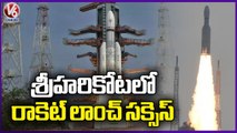 ISRO LVM3-M3 Rocket launch Successful In Sriharikota _ Tirupathi _ V6 News