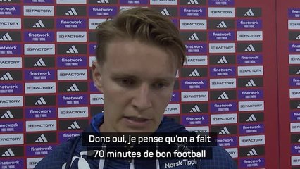 Norvège - Odegaard : "70 minutes de bon footbal, le reste n'a pas été suffisant"