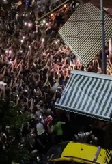 Lionel Messi mobbed in Argentina