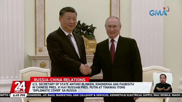 U.S. Secretary of State Antony Blinken, kinondena ang pagbisita ni Chinese Pres. Xi kay Russian Pres. Putin at tinawag itong diplomatic cover sa Russia | 24 Oras
