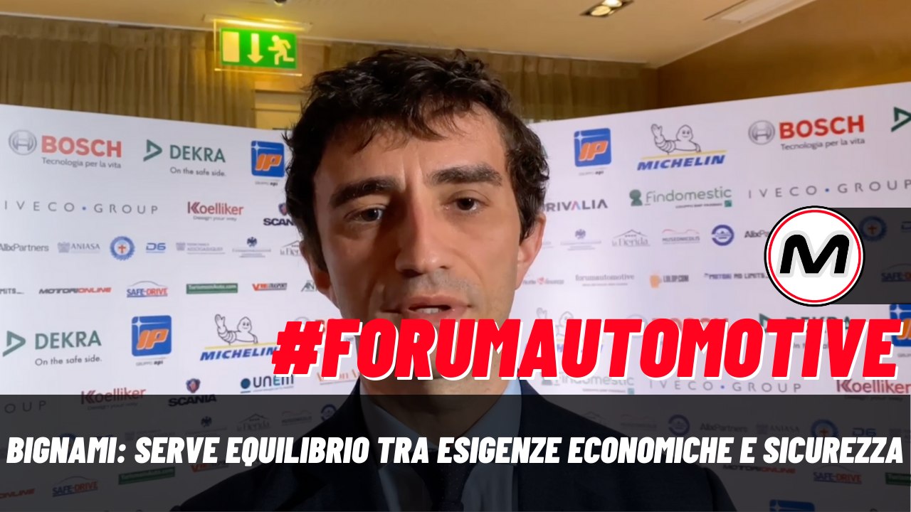 #FORUMAutoMotive 2023 | Bignami: serve equilibrio tra esigenze economiche e sicurezza