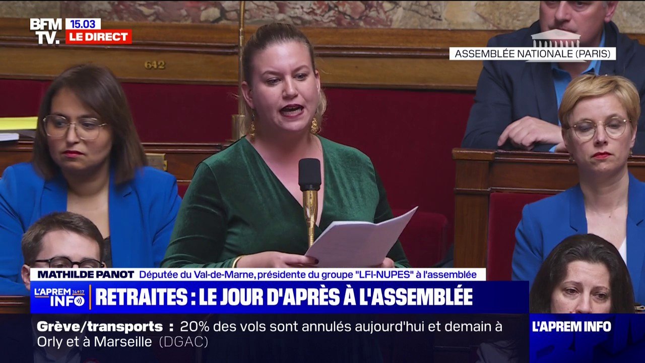 Mathilde Panot (LFI) à Élisabeth Borne: "Madame la Première ministre, vous céderez"