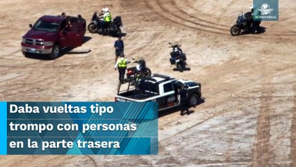 Al estilo de "rápido y furioso", camioneta hace maniobras con personas en la cajuela