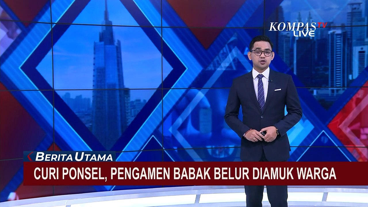 Aksi Pengamen Curi Ponsel Terekam CCTV, Pelaku Babak Belur Diamuk Massa ...