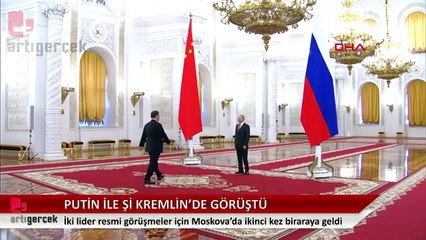 Putin ve Şi resmi görüşme için Kremlin'de bir araya geldi