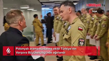Polonyalı arama-kurtarma ekibi Türkiye'nin Varşova Büyükelçiliği'nde ağırlandı