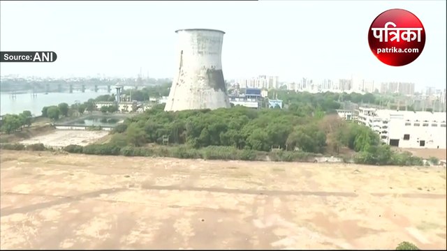 नोएडा वाले ट्विन टावर की तरह चंद सेकेंडों में जमींदोज हुआ सूरत का 85 मीटर ऊंचा कूलिंग टावर, देंखे Video