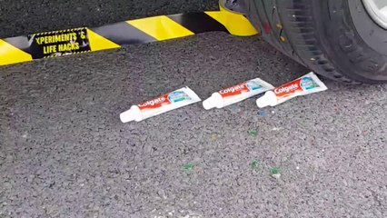 1 Hour ASMR - Crunchy & Soft Things vs Car _ Running Over Stuff With Car