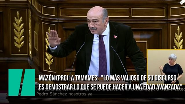 José María Mazón (PRC), a Tamames: Lo más valioso de su discurso es demostrar lo que se puede hacer a una edad avanzada