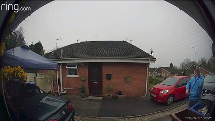 Man's Trash Takes Him Out