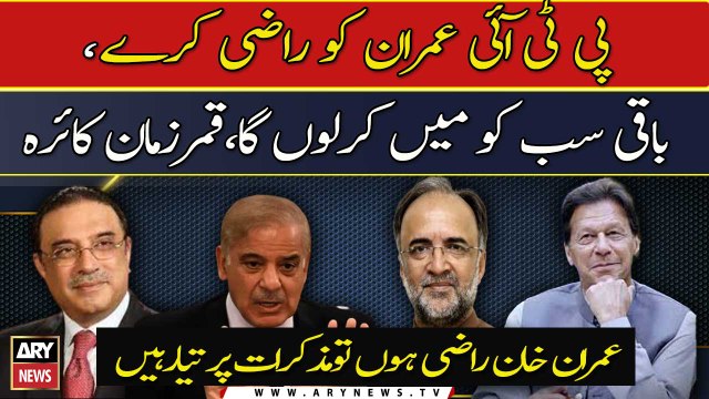 PTI Imran Khan ko muzakrat ke liye raazi karen, baaqi sab ko mai karlonga, Qamar Zaman Kaira