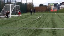 SNP leadership candidate Humza Yousaf visits Edinburgh's Spartans Community Football Academy - and takes to the pitch with some of the students.