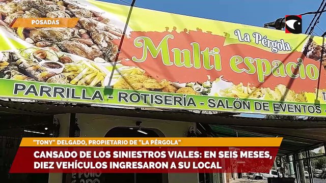 Comerciante cansado de los siniestros viales en seis meses, diez vehículos ingresaron a un local en Posadas