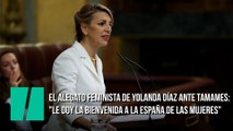 El alegato feminista de Yolanda Díaz ante Tamames: 