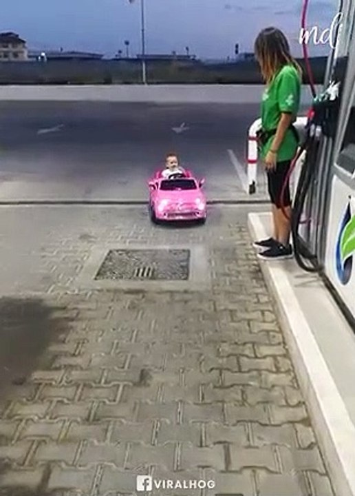 funny kid car