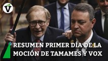 Resumen del primer día de la moción de censura de Tamames y Vox contra Sánchez