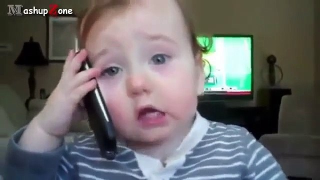 Cute Funny Babies Talking On The Phone Compilation 2014