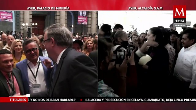 Reciben a Ebrard y Sheinbaum con gritos de presidente y presidenta en sus respectivos eventos